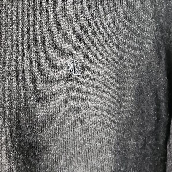 Ralph Lauren Silk Cashmere Black Turtleneck Sweater with Cozy Cowl Neck - Picture 2 of 10